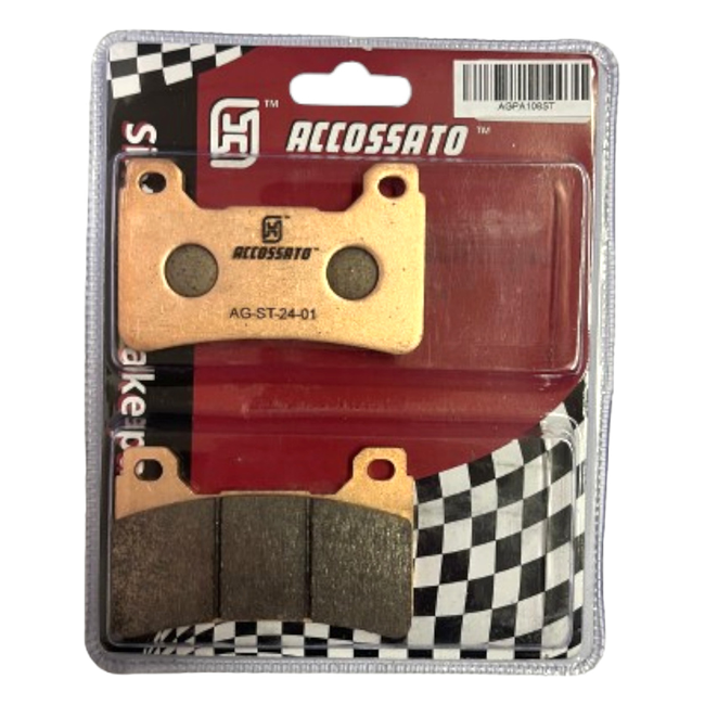 Accossato front brake pads AGPA108ST, sintered (st) compound, for Honda CBR 1000 RR