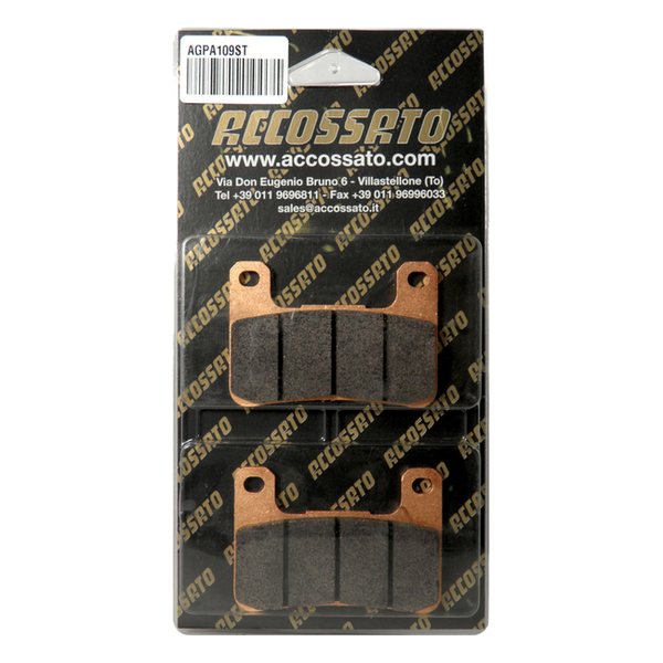 Accossato front brake pads AGPA109, sintered (st) compound, for Kawasaki VERSYS 1000 S