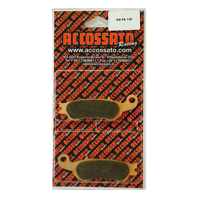 Accossato front brake pads AGPA110 for Yamaha YZ250F (2007-2020)
