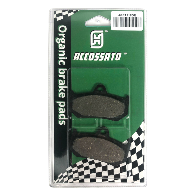 Accossato rear brake pads AGPA118OR, organic (or) compound, for MV Agusta F3 800