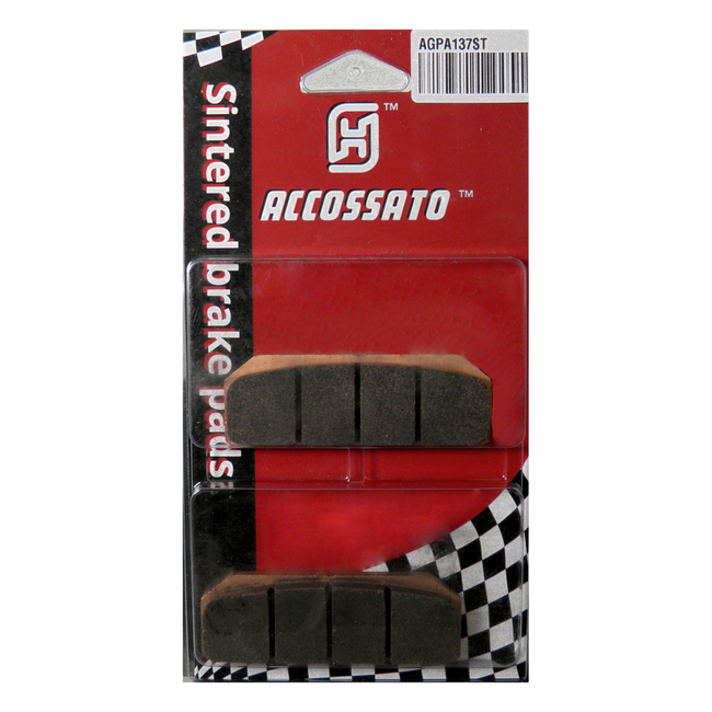 Accossato front brake pads AGPA137ST, sintered (st) compound, for BMW HP4 Race 1000