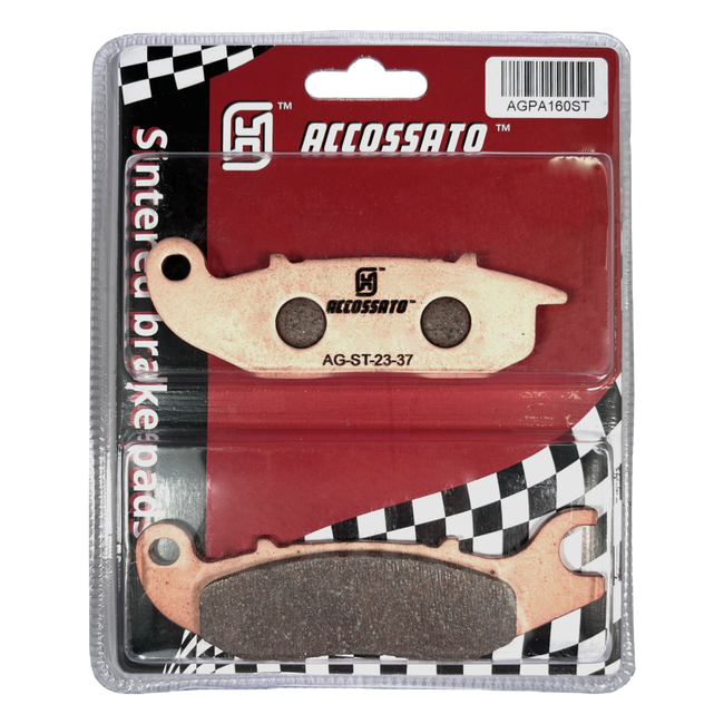 Accossato front brake pads AGPA160ST, sintered (st) compound, for Honda CBR125R