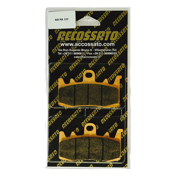 Accossato front brake pads AGPA177, sintered (st) compound, for Benelli LEONCINO 800