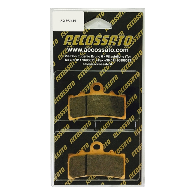 Accossato front brake pads AGPA184 for BMW G310GS (2017-2026)