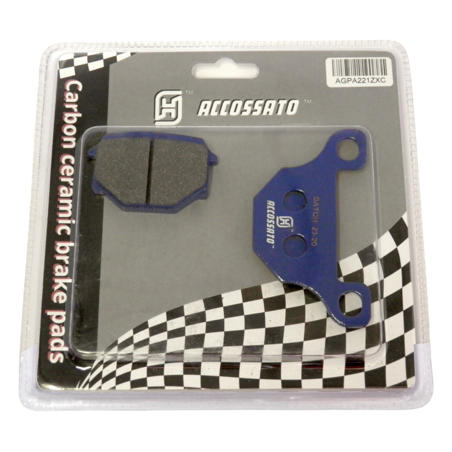 Accossato rear brake pads AGPA221ZXC, zxc ceramic racing compound, for Aprilia RS4 125
