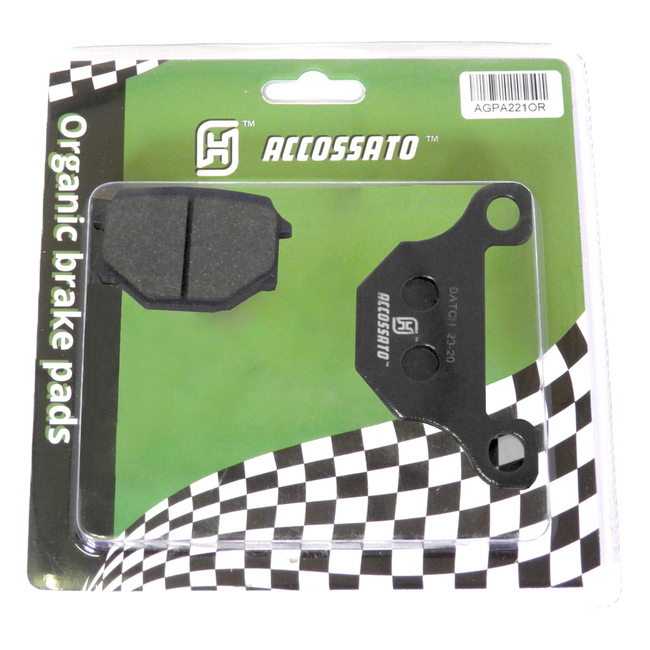 Accossato front brake pads AGPA221OR, organic (or) compound, for Zontes ZT 125