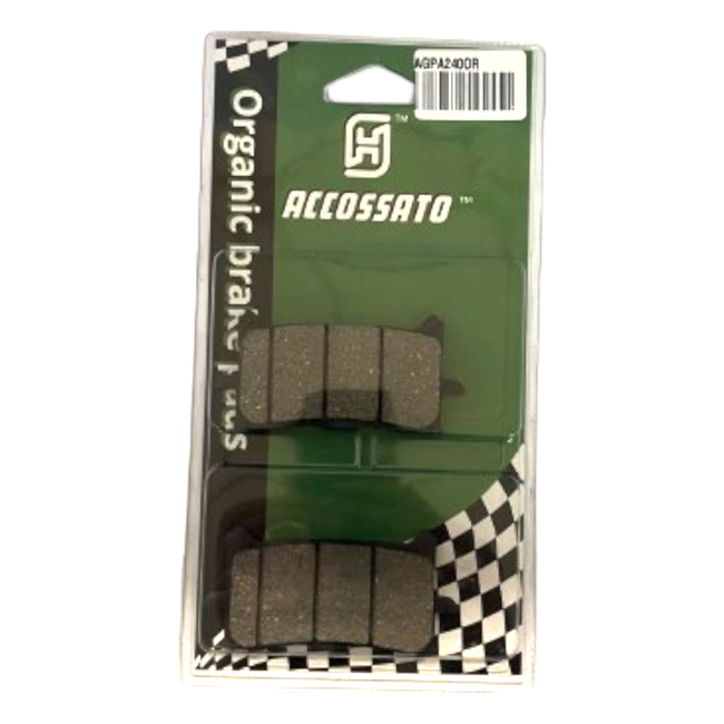 Accossato front brake pads AGPA240OR, organic (or) compound, for Honda CB125R NEO SPORTS CAFE