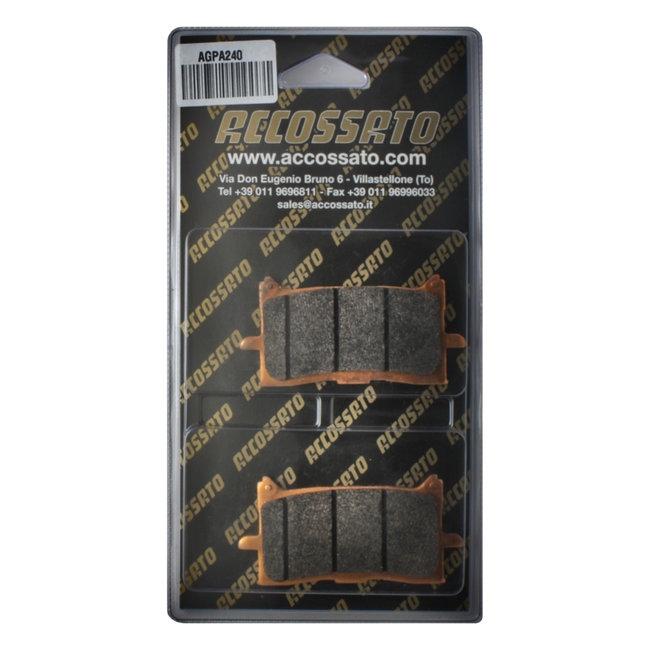 Accossato front brake pads AGPA240 for Honda CB125R NEO SPORTS CAFE (2018-2024)