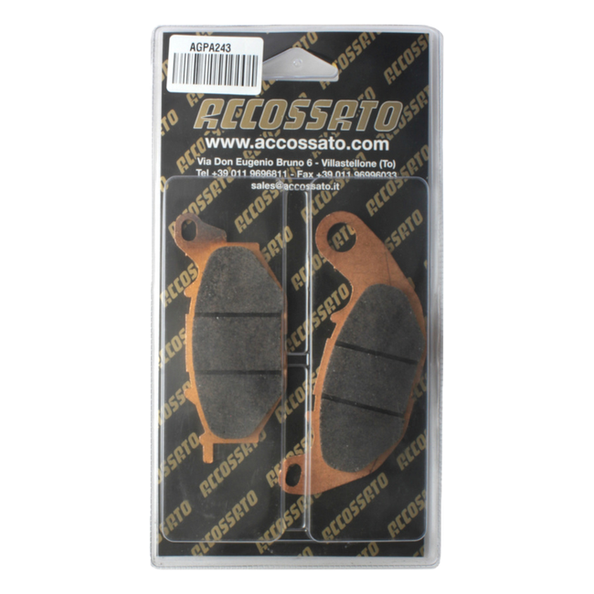 Accossato front brake pads AGPA243 for Yamaha R3 (2015-2026)