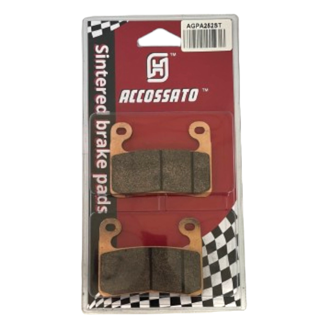 Accossato front brake pads AGPA252ST, sintered (st) compound, for BMW S1000RR
