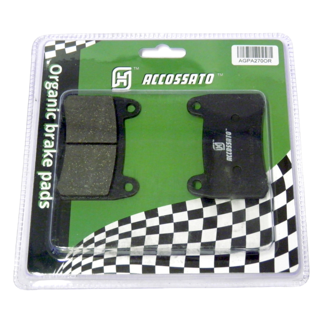 Accossato front brake pads AGPA270OR, organic (or) compound, for Benelli LEONCINO 250