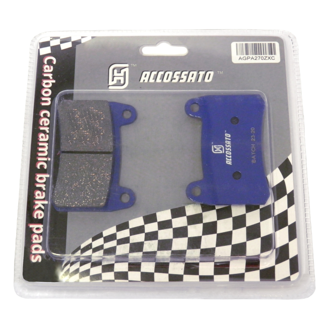 Accossato front brake pads AGPA270ZXC, zxc ceramic racing compound, for Benelli LEONCINO 250