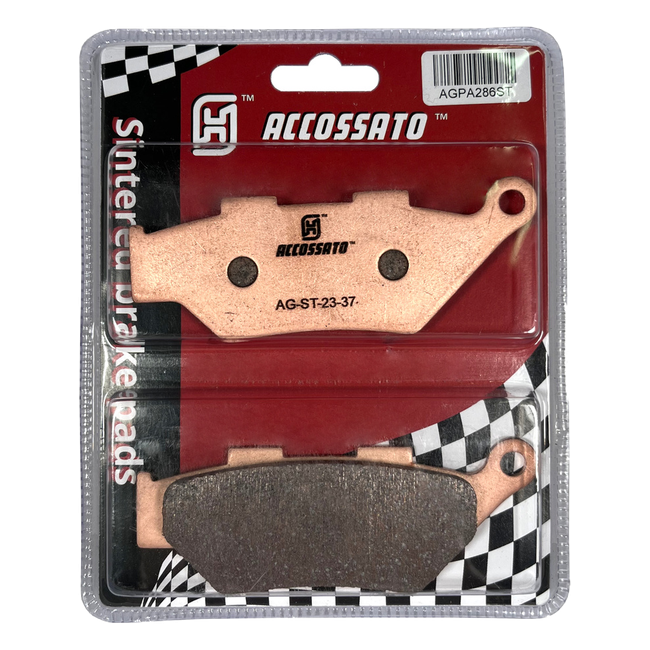 Accossato front brake pads AGPA286ST, sintered (st) compound, for Benelli LEONCINO 500 TRAIL