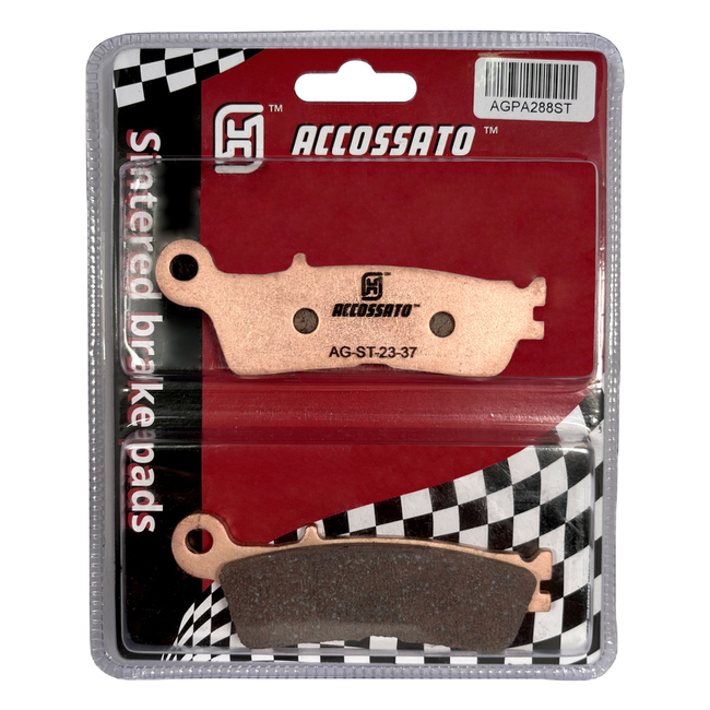 Accossato front brake pads AGPA288ST, sintered (st) compound, for Yamaha YZ250F