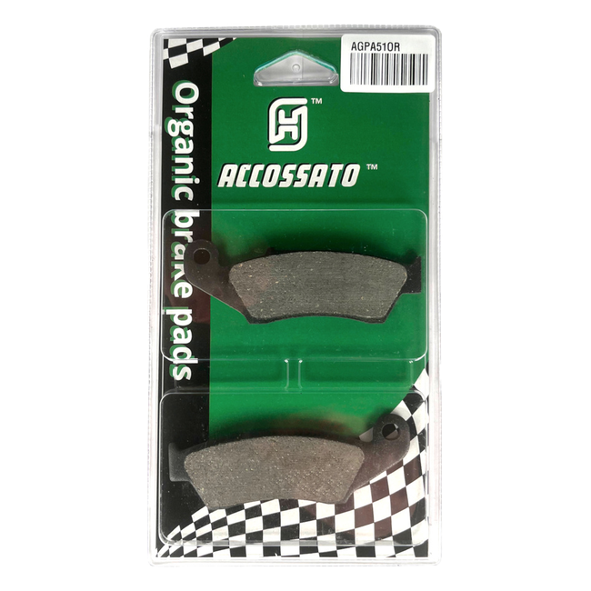 Accossato front brake pads AGPA51OR, organic (or) compound, for Beta RR 125 2T