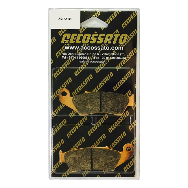 Accossato front brake pads AGPA51 for Beta RR 125 2T (2018-2019)