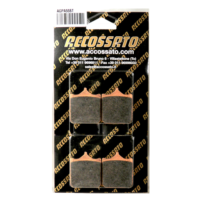 Accossato front brake pads AGPA55ST, sintered (st) compound, for BMW S1000R