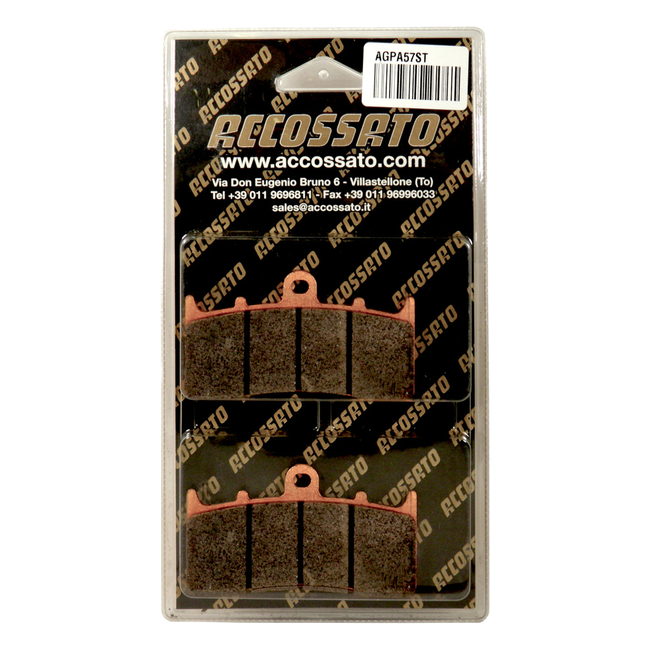 Accossato front brake pads AGPA57ST, sintered (st) compound, for BMW K 1300 R