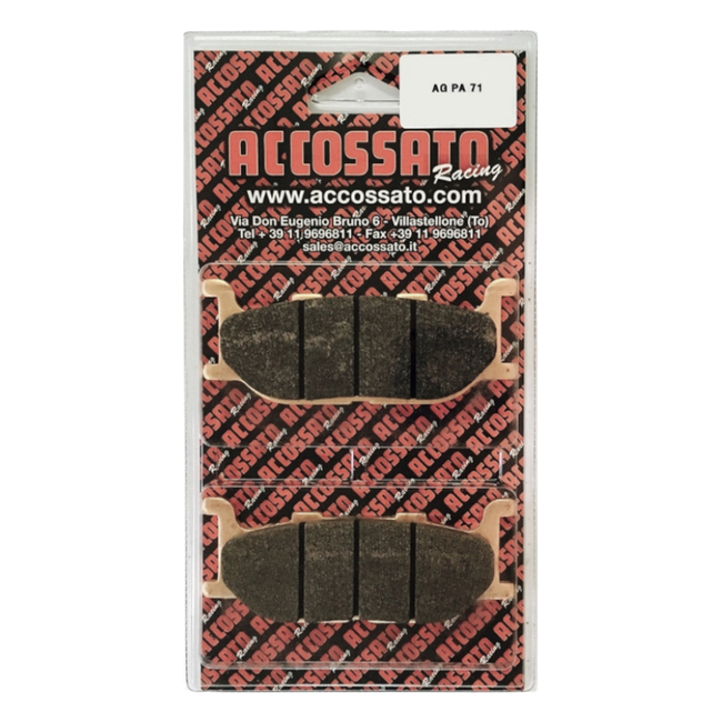 Accossato front brake pads AGPA71 for Yamaha SR400 (2014-2016)