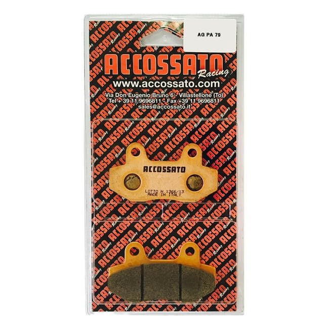 Accossato front and rear brake pads AGPA79 for Hyosung GT650 (2004-2017)