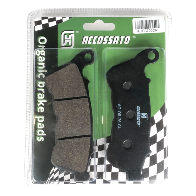 Accossato front brake pads AGPA790OR, organic (or) compound, for Honda GL1800 GOLD WING