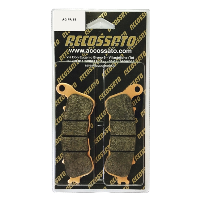 Accossato front brake pads AGPA87 for Honda ST 1300 PAN EUROPEAN (ABS) (2008-2018)