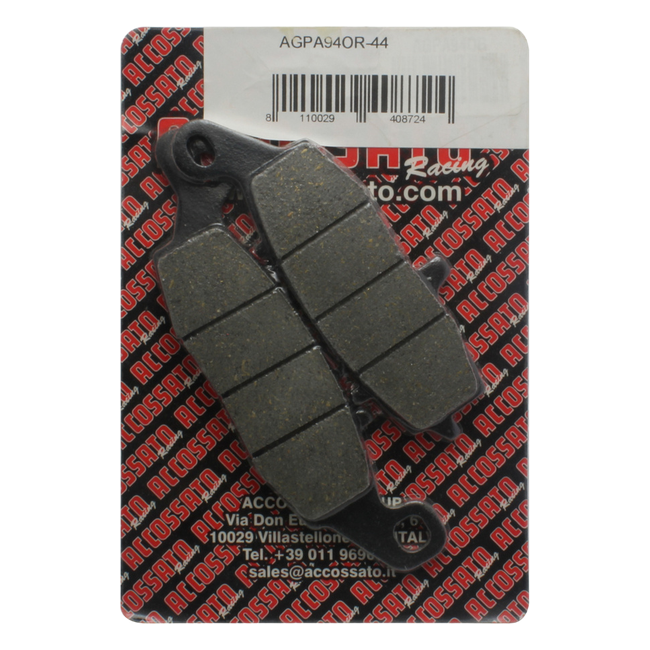 Accossato front brake pads AGPA94OR, organic (or) compound, for Suzuki M 800 INTRUDER