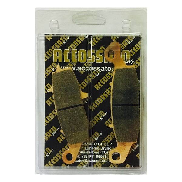 Accossato front left brake pads AGPA95, ev1 street/track compound, for Kawasaki ER-6 F