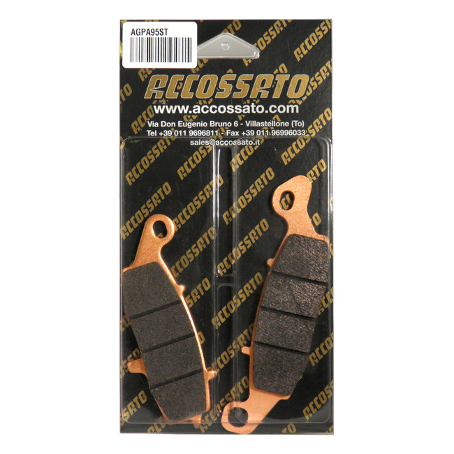 Accossato front left brake pads AGPA95ST, sintered (st) compound, for Suzuki DL650 V-STROM