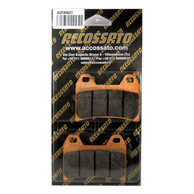 Accossato front brake pads AGPA96ST, sintered (st) compound, for BMW R NINET PURE