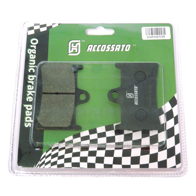 Accossato front brake pads AGPA97OR, organic (or) compound, for Yamaha MT-07