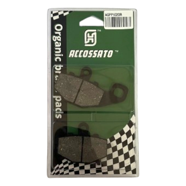 Accossato rear brake pads AGPP102OR, organic (or) compound, for Kawasaki Z1000R