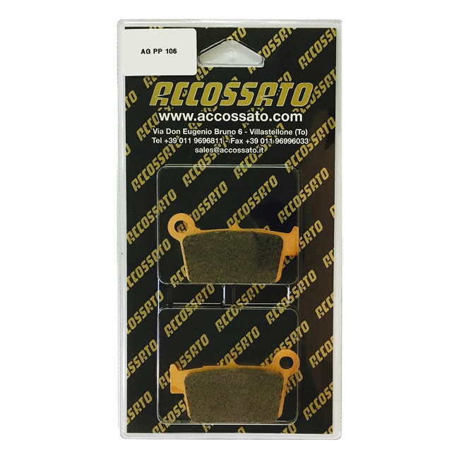 Accossato rear brake pads AGPP106 for TM Racing MX 250 2T (2005-2025)