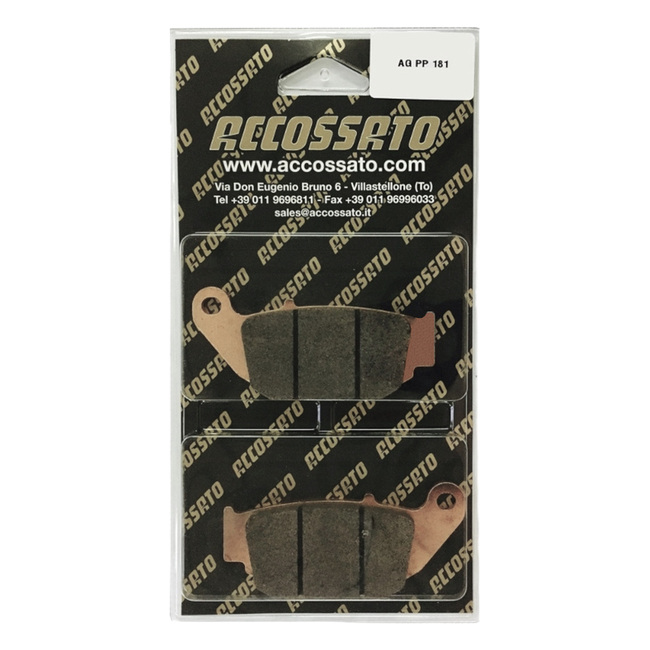 Accossato rear brake pads AGPP181 for Honda CBR125R (2011-2024)