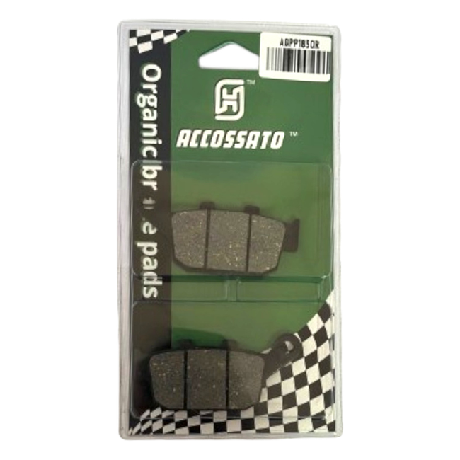 Accossato rear brake pads AGPP185OR, organic (or) compound, for Suzuki INAZUMA