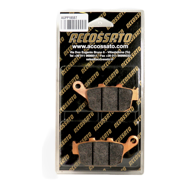 Accossato rear brake pads AGPP185ST, sintered (st) compound, for Honda CMX300 Rebel