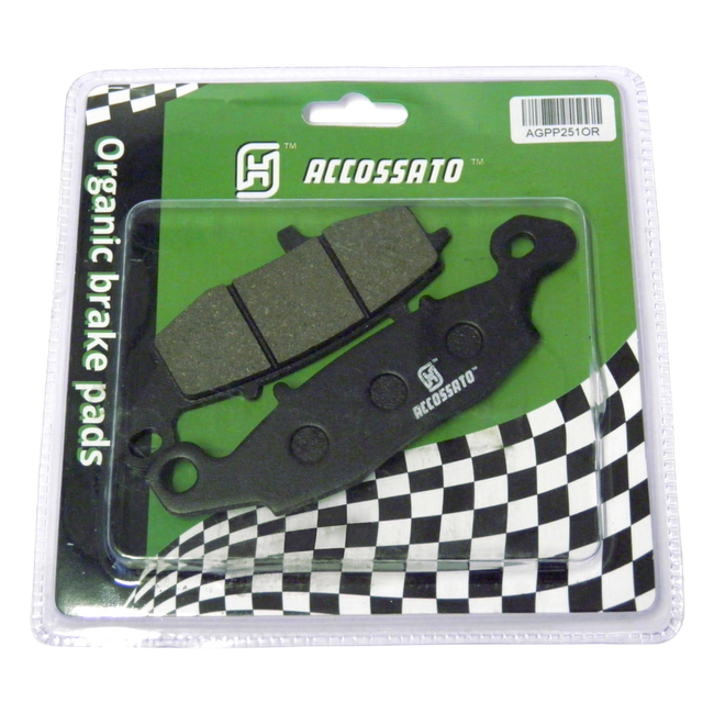 Accossato rear brake pads AGPP251OR, organic (or) compound, for Suzuki C1500 INTRUDER