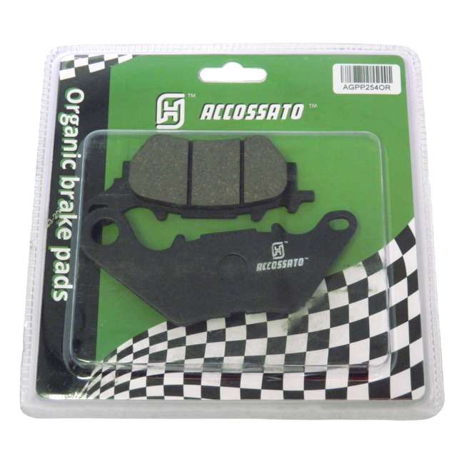 Accossato rear brake pads AGPP254OR, organic (or) compound, for Yamaha MT-03