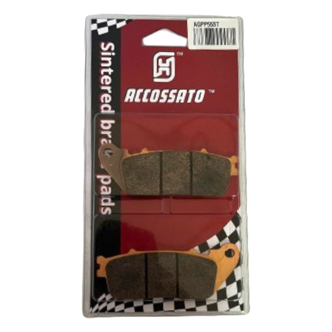 Accossato rear brake pads AGPP55ST, sintered (st) compound, for Honda CB1000R