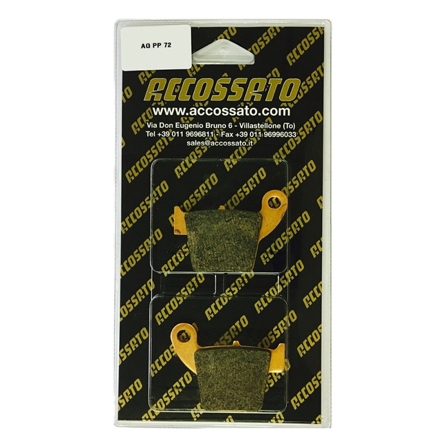 Accossato rear brake pads AGPP72 for Honda CRF450X (2005-2024)