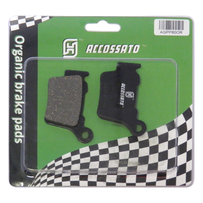 Accossato rear brake pads AGPP80OR, organic (or) compound, for Sherco SEF 250