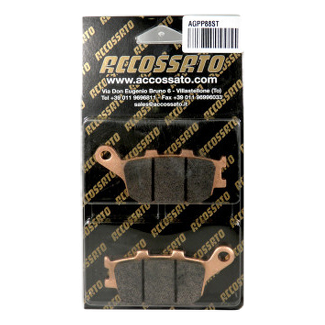 Accossato rear brake pads AGPP88ST, sintered (st) compound, for Suzuki GSF1250 BANDIT