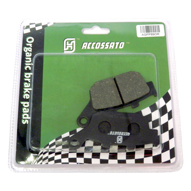 Accossato rear brake pads AGPP89OR, organic (or) compound, for Kawasaki Z800