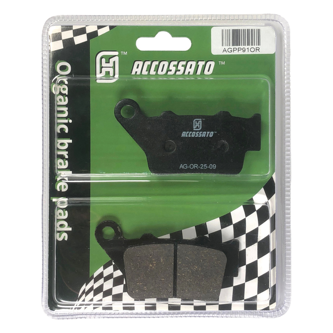 Accossato rear brake pads AGPP91OR, organic (or) compound, for Aprilia CAPONORD 1200