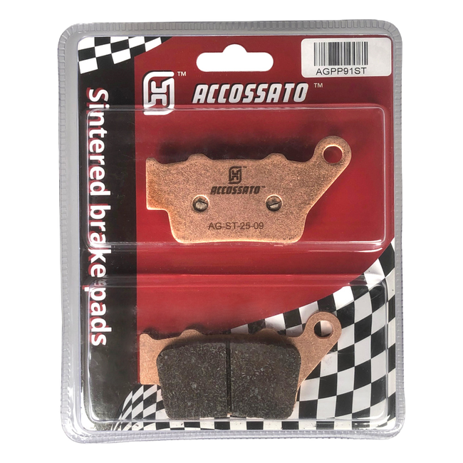 Accossato rear brake pads AGPP91ST, sintered (st) compound, for Aprilia SHIVER 750
