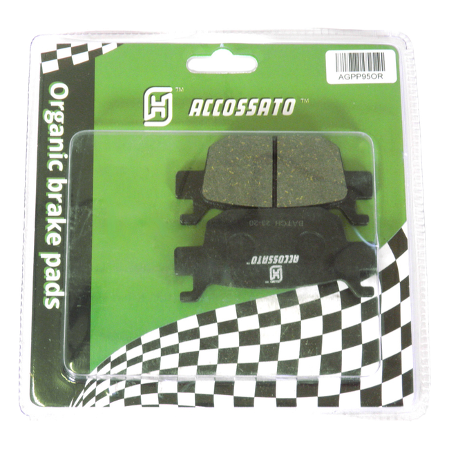 Accossato rear brake pads AGPP95OR, organic (or) compound, for Benelli LEONCINO 500 TRAIL