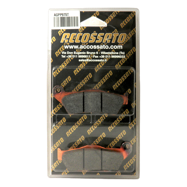 Accossato rear brake pads AGPP97ST, sintered (st) compound, for BMW S1000 XR