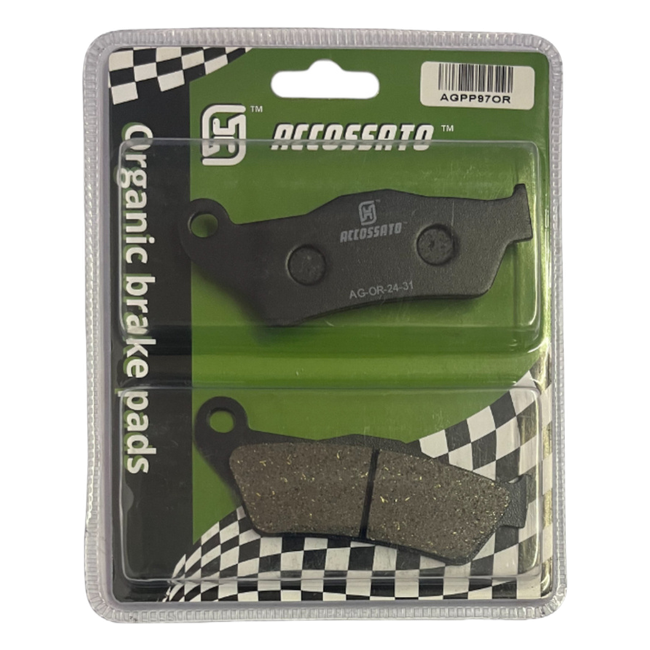 Accossato rear brake pads AGPP97OR, organic (or) compound, for BMW S1000 XR