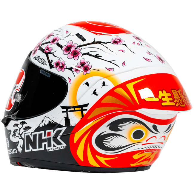 NHK GP-R Tech Race Helmet Alonso López Motegi Japan Replica 2024 in red, pink and white