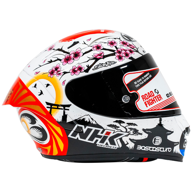 NHK GP-R Tech Race Helmet Alonso López Motegi Japan Replica 2024 in red, pink and white